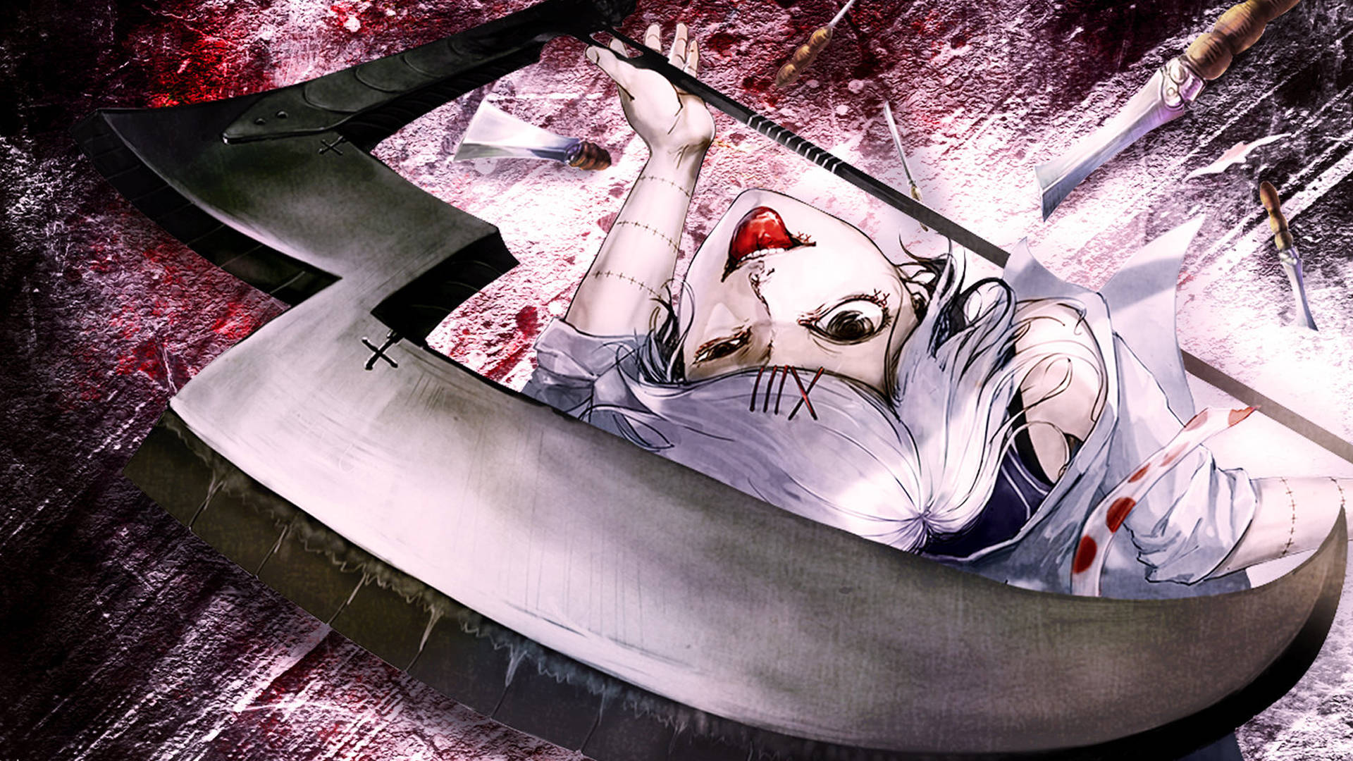 Upside Down Juuzou Tokyo Ghoul 4k Attacking Background