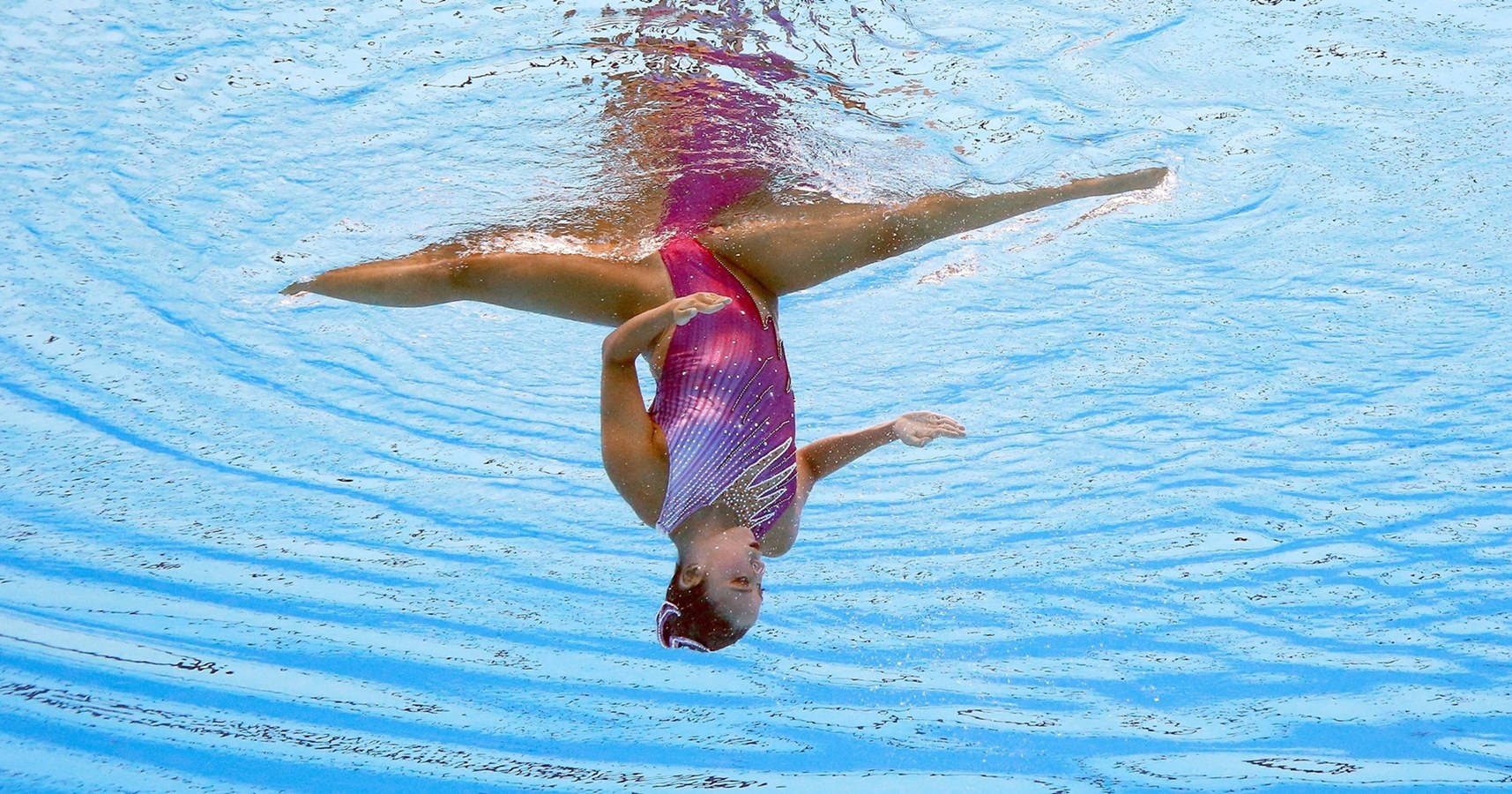 Upside Down Split Synchronized Swimming Background