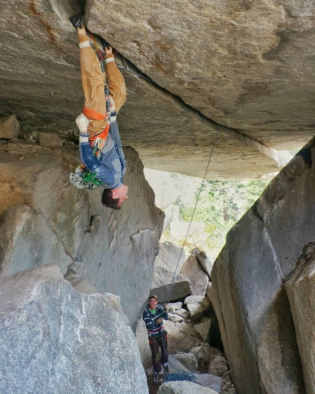 Upside Down Sport Climbing Background