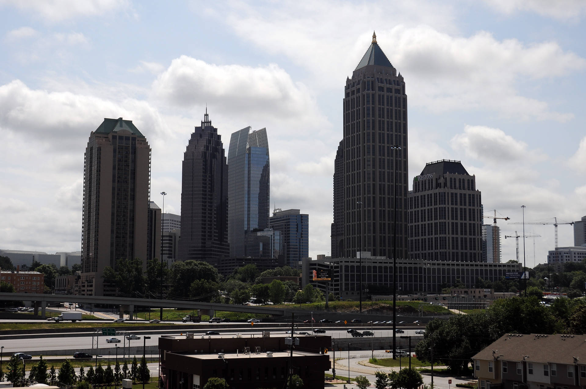 Uptown Atlanta Skyline Background