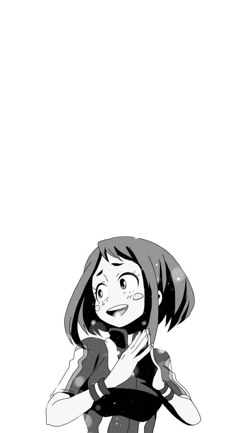 Uraraka Aesthetic Manga Phone Background