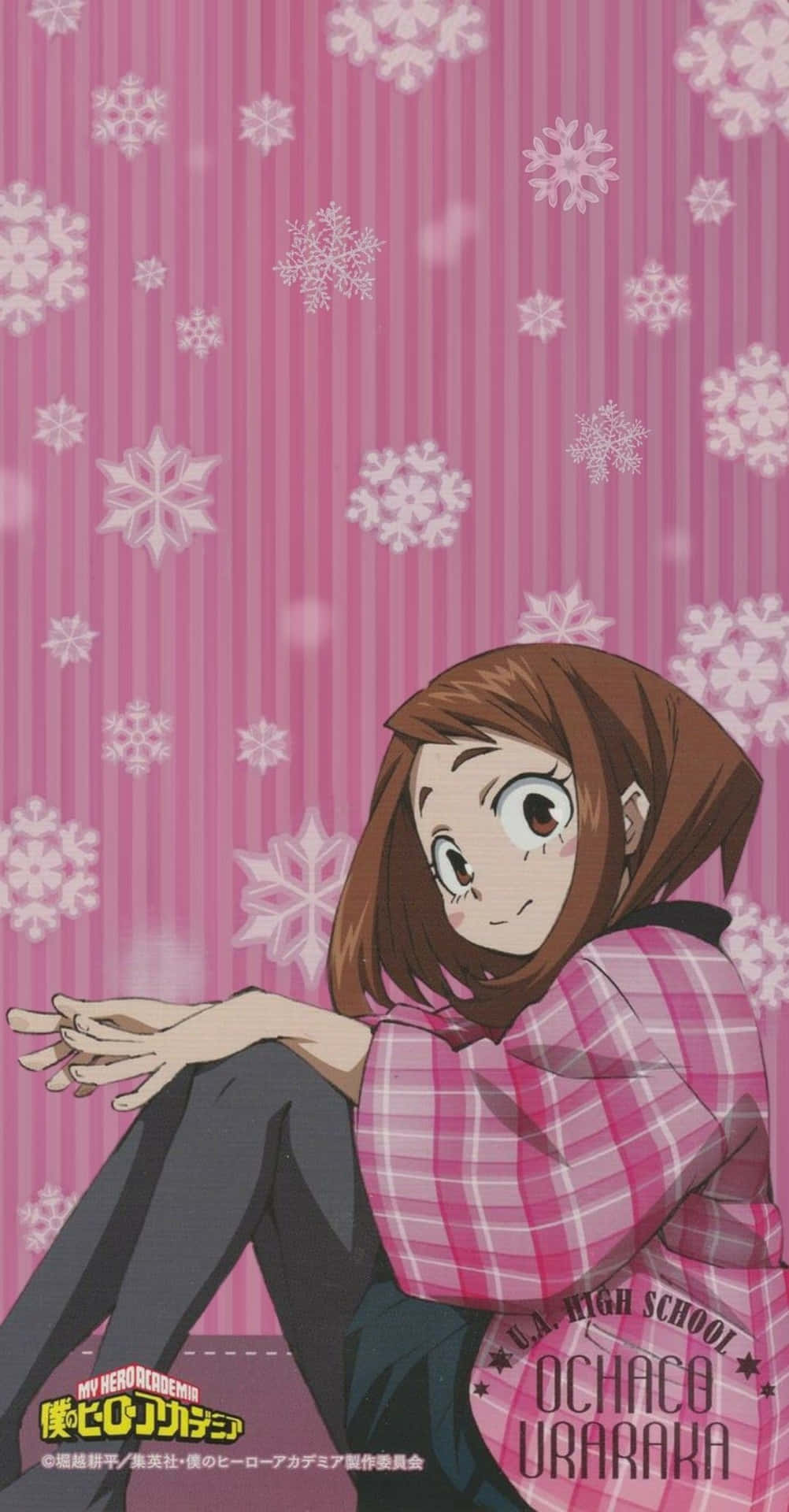 Uraraka Aesthetic Pink Pattern Background