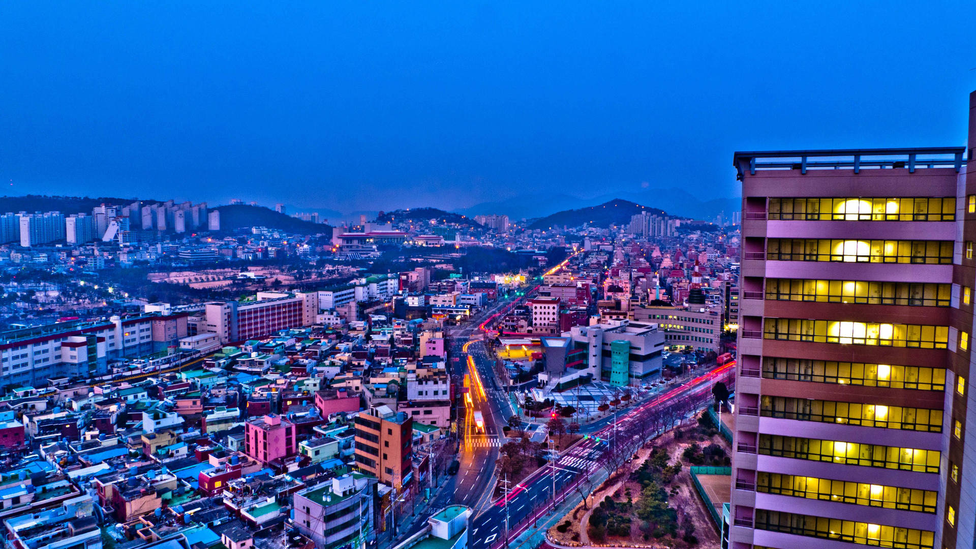 Urban Busan City South Korea Background