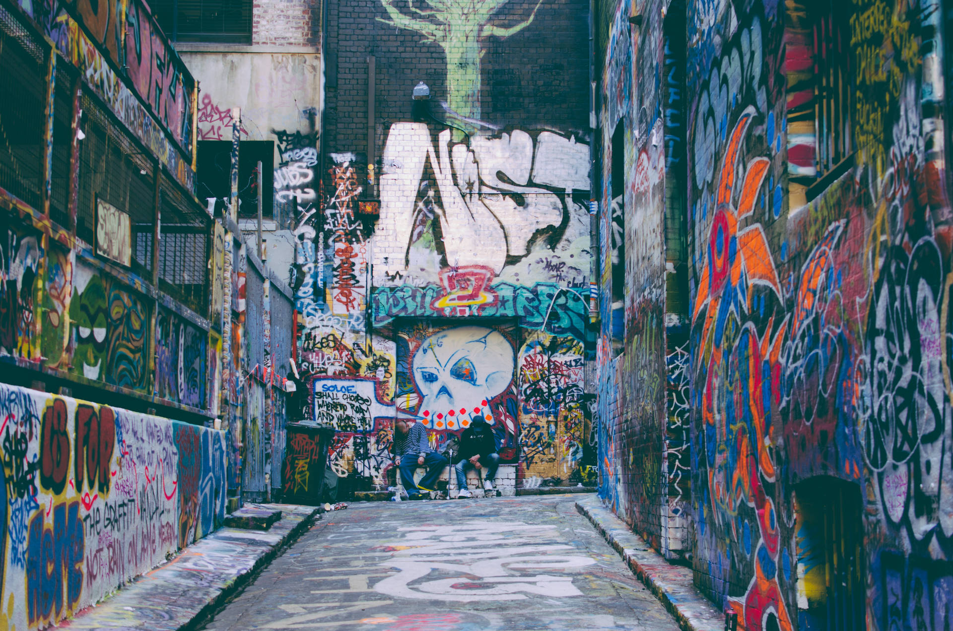 Urban Colorful Graffiti Background