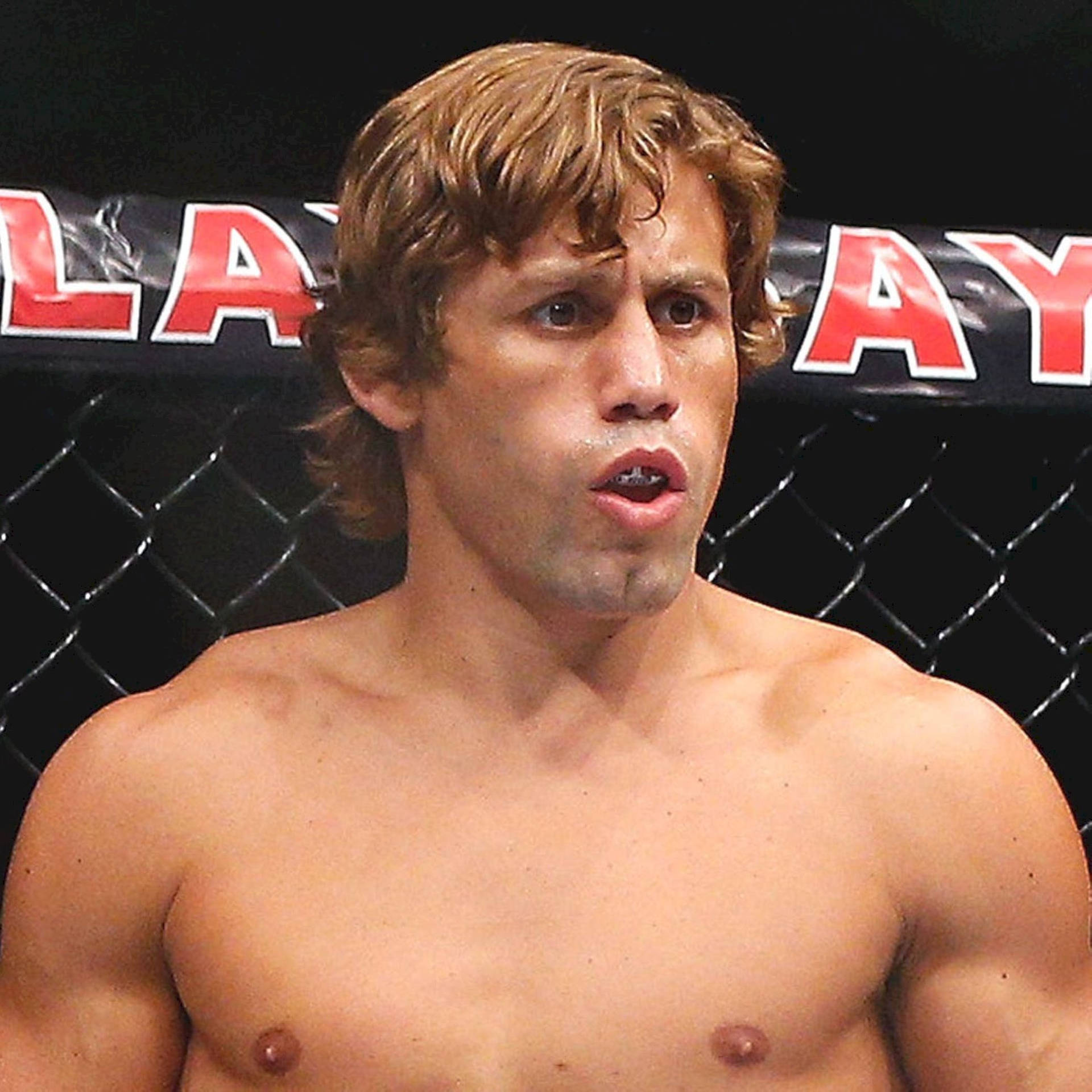 Urijah Faber With Mouth Guard