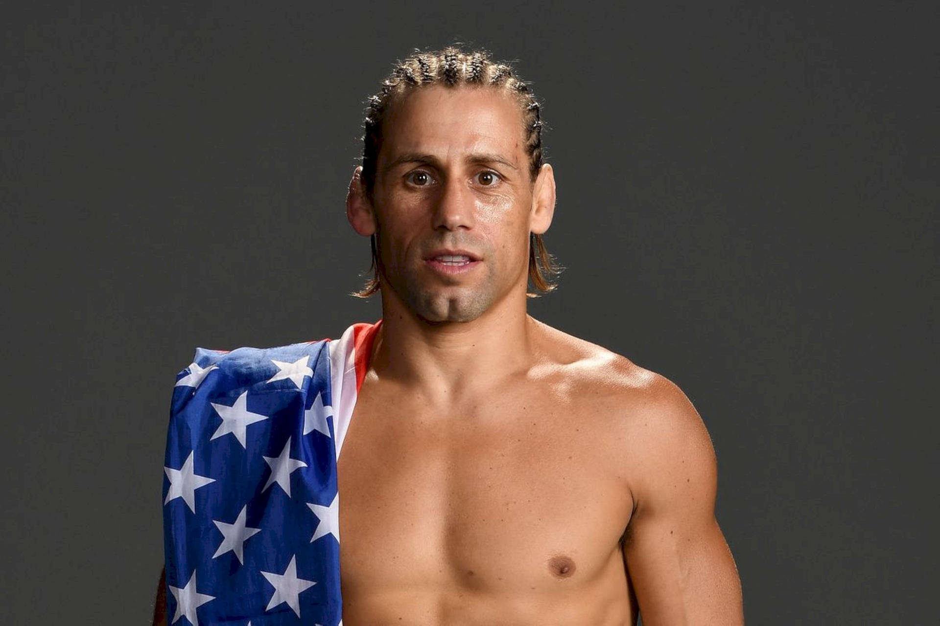 Urijah Faber With The American Flag