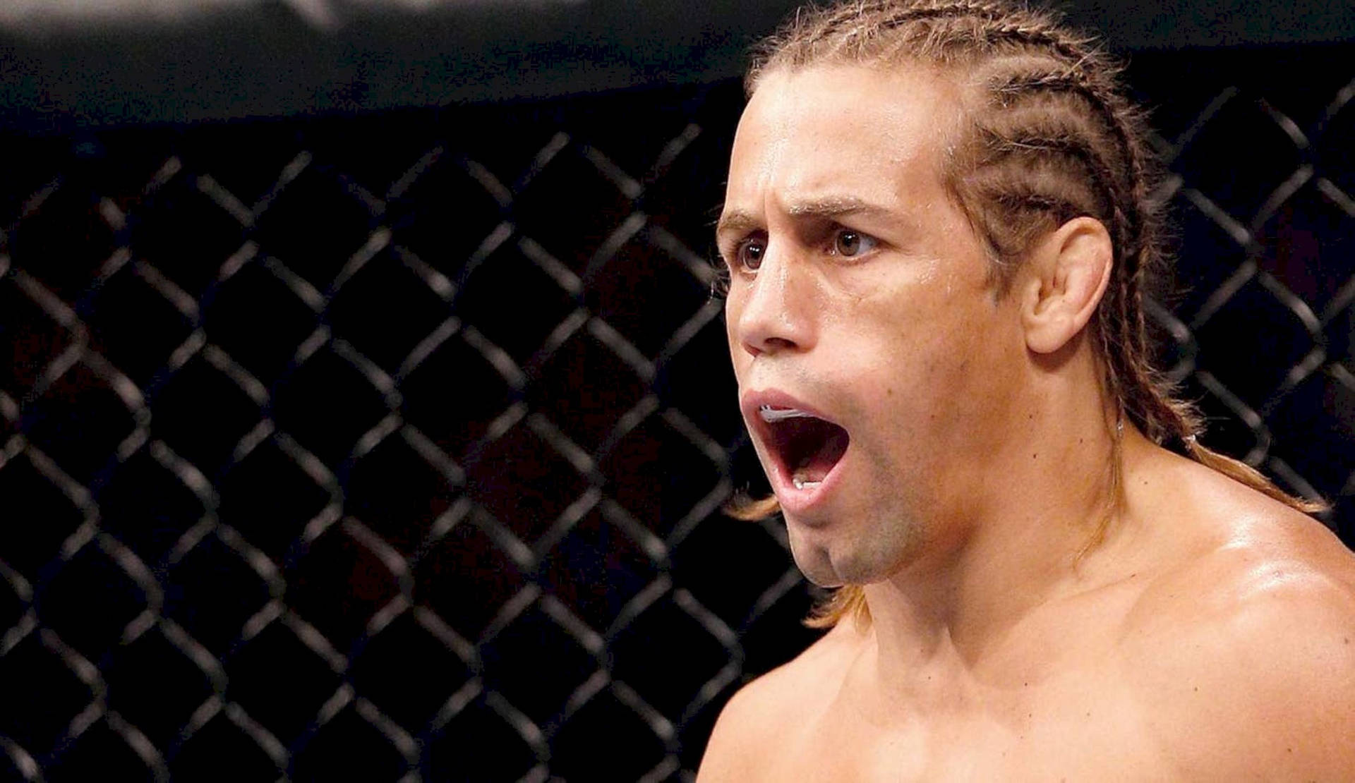 Urijah Faber Yelling In The Ring