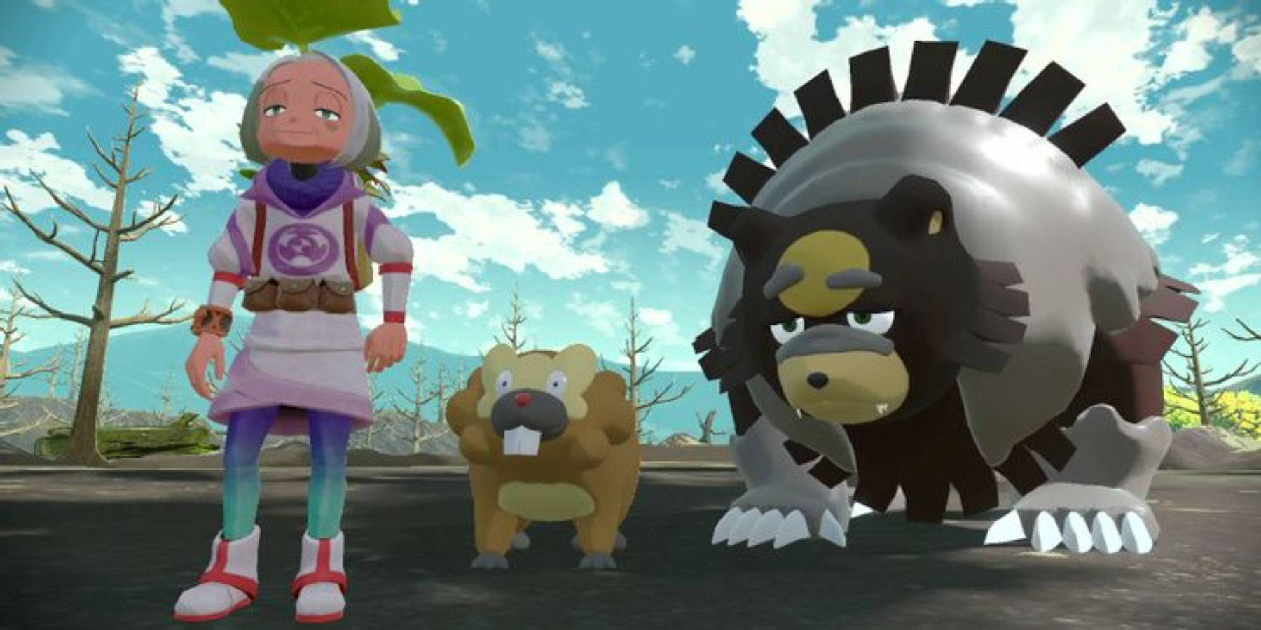 Ursaluna And Bidoof Pokémon Video Game Background