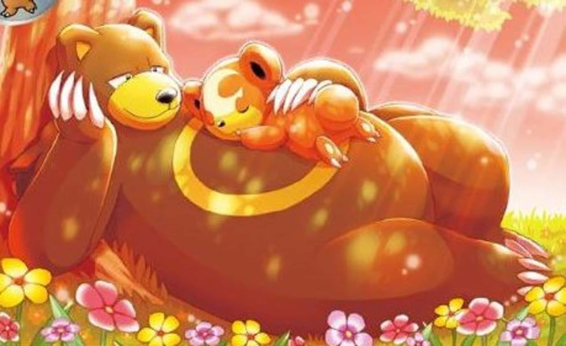 Ursaring And Teddiursa Background