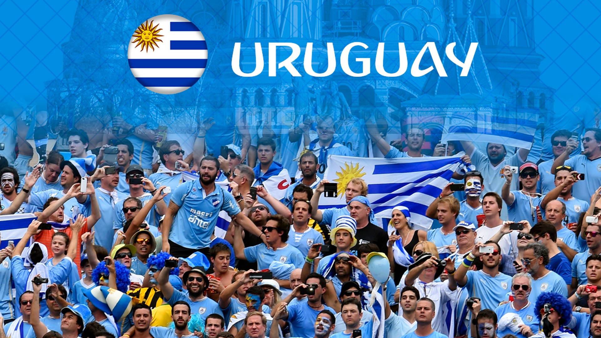 Uruguay Football Fans Background