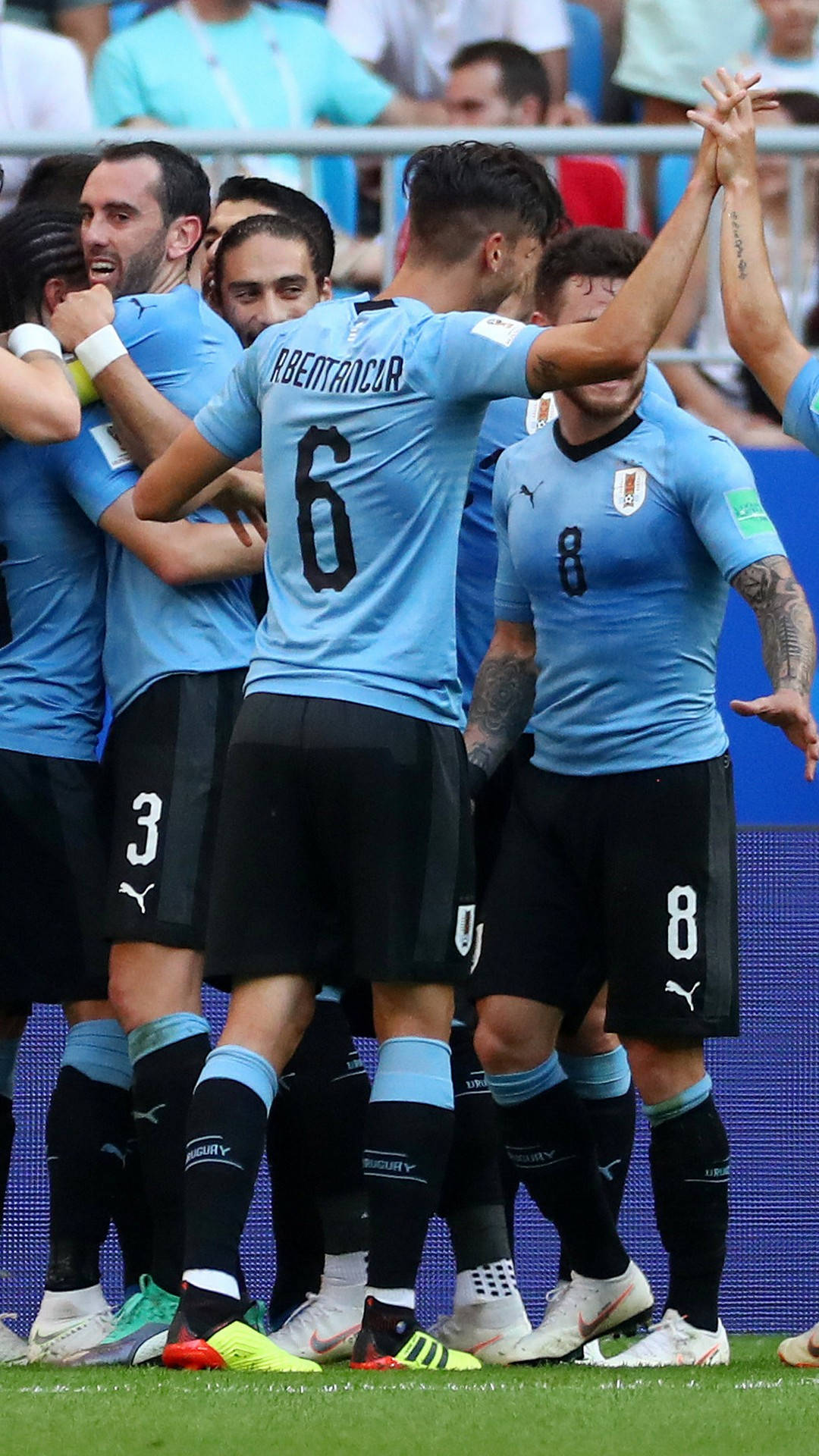 Uruguay Football Team Celebration Background