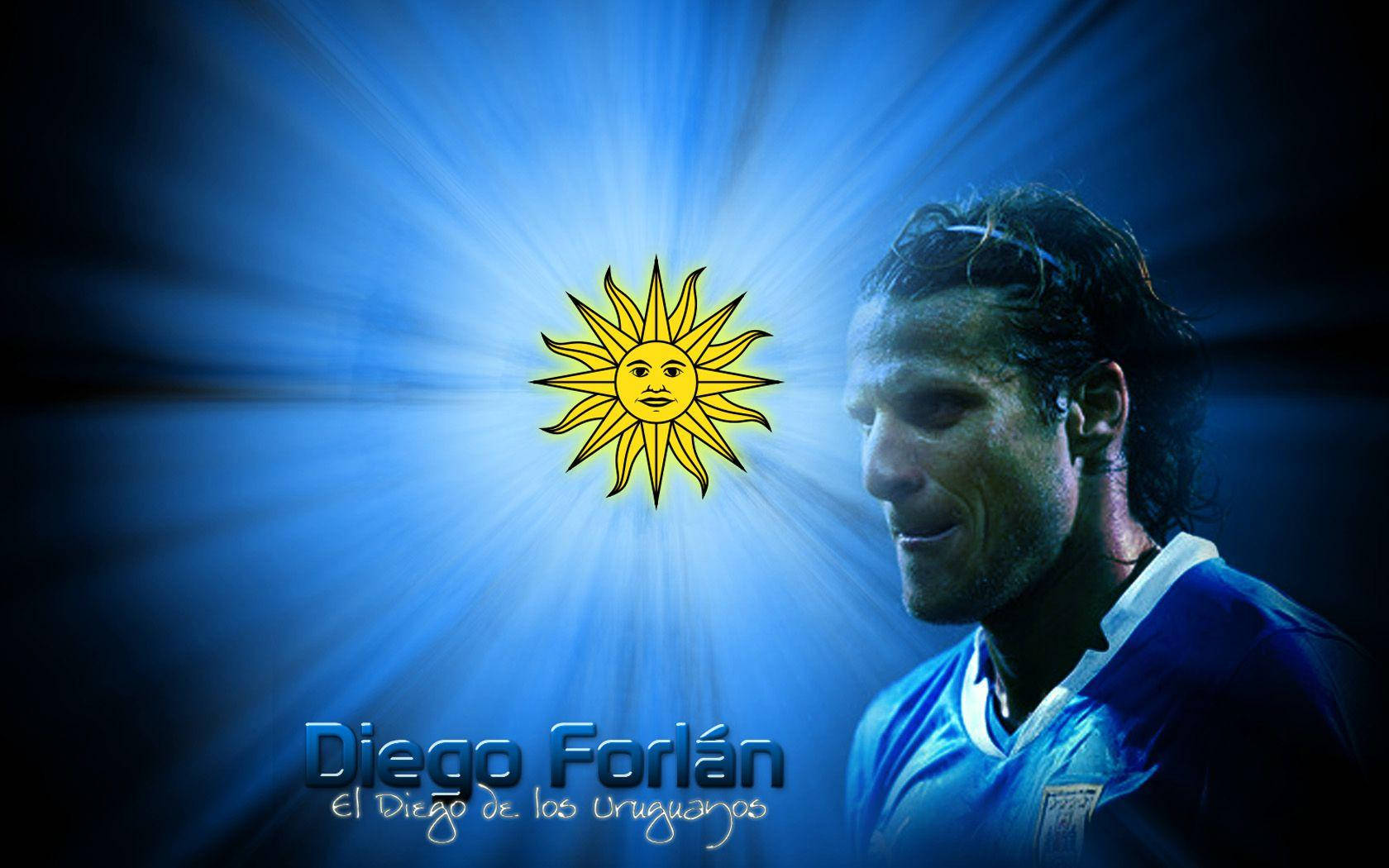 Uruguay National Football Team Diego Forlan Art Background