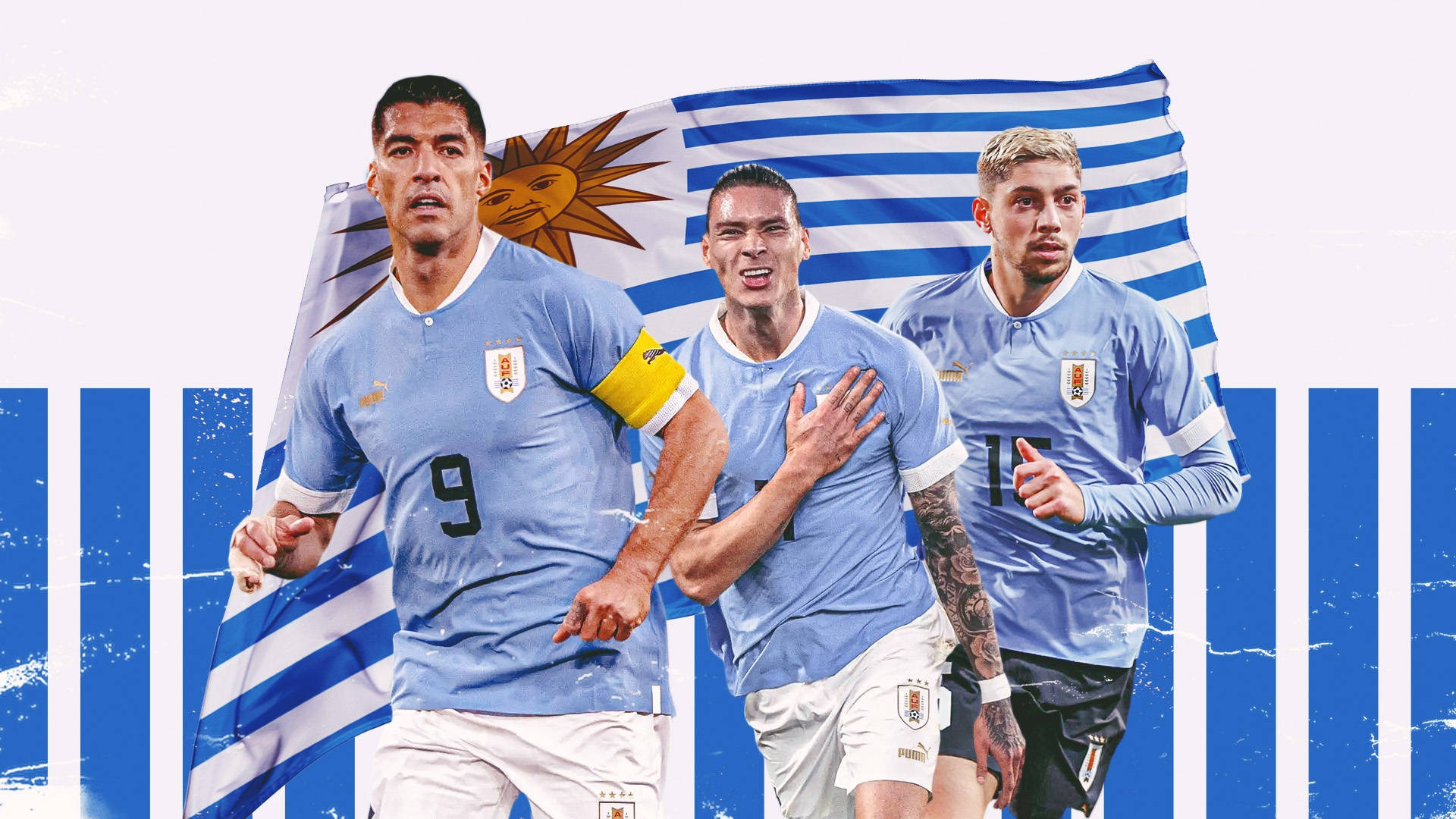 Uruguay National Football Team Flag Background