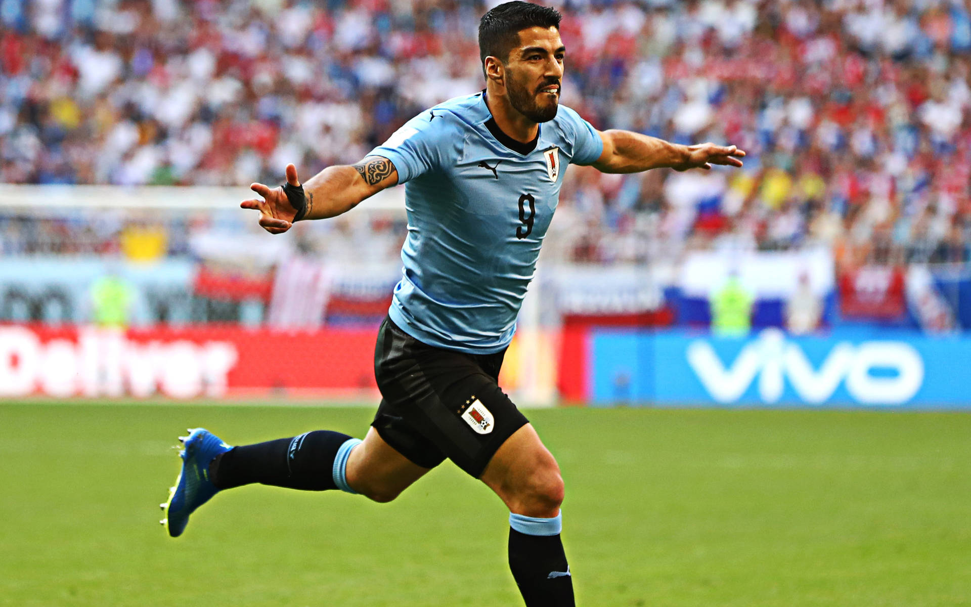 Uruguay National Football Team Forward Suarez Background