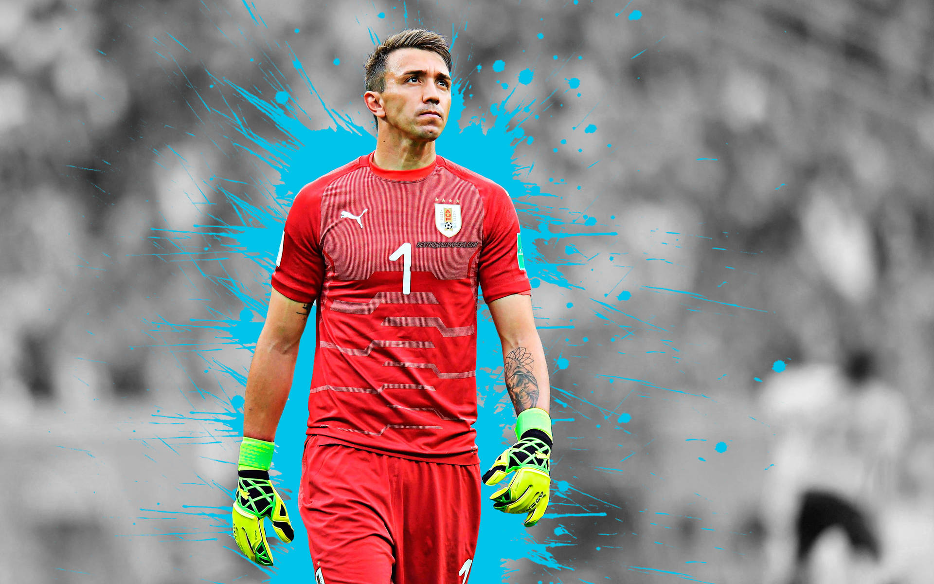 Uruguay National Football Team Muslera Art Background