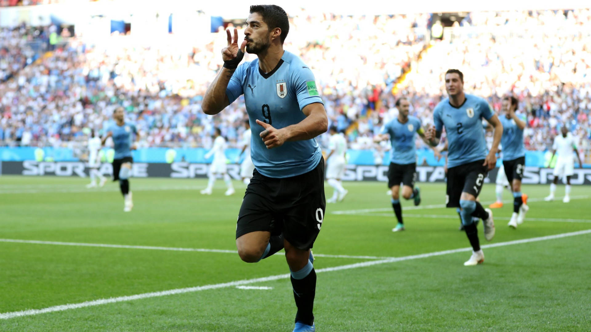 Uruguay Player Luis Suárez Gesture Background