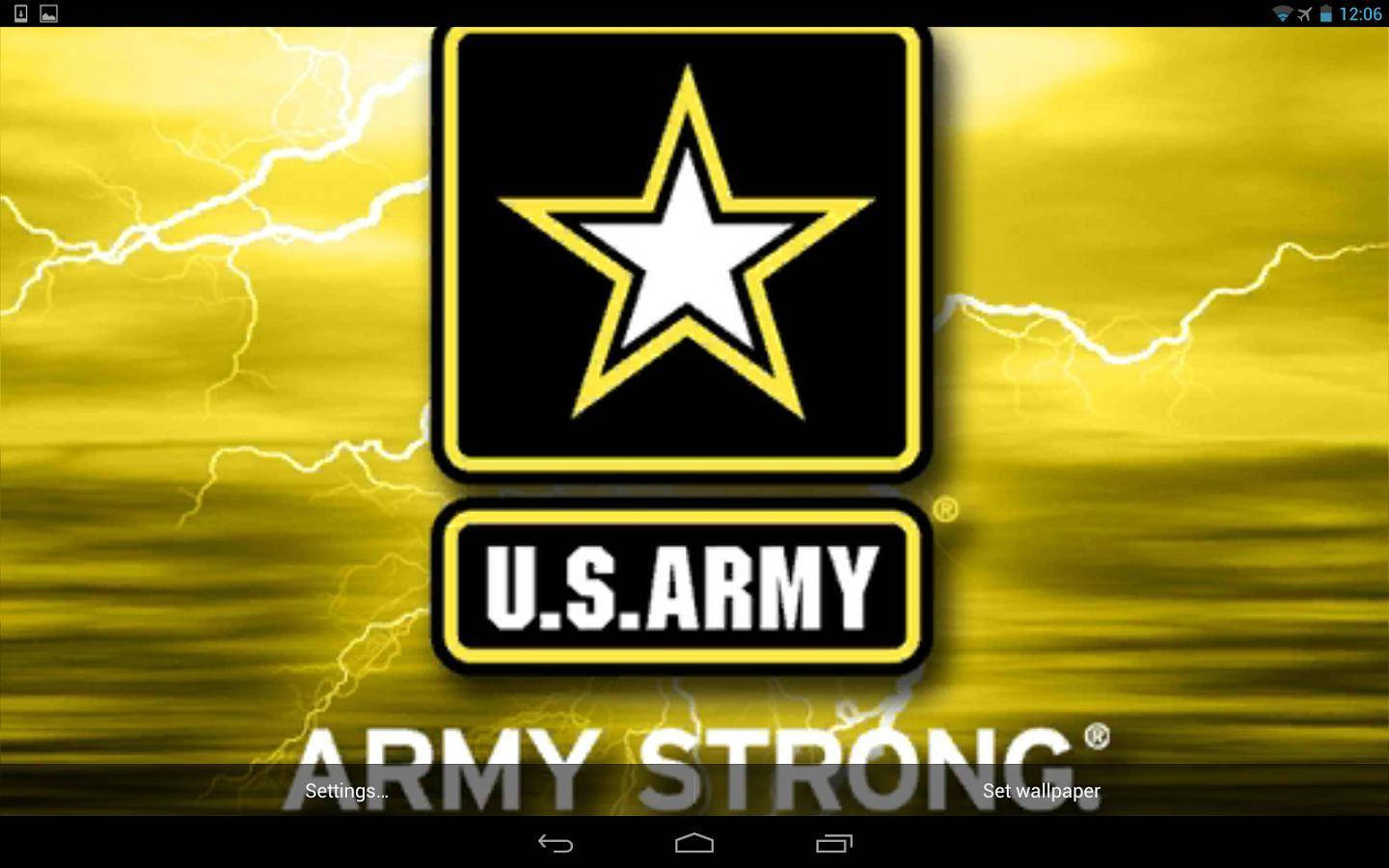 Us Army Bright Yellow Lightning Effect Background