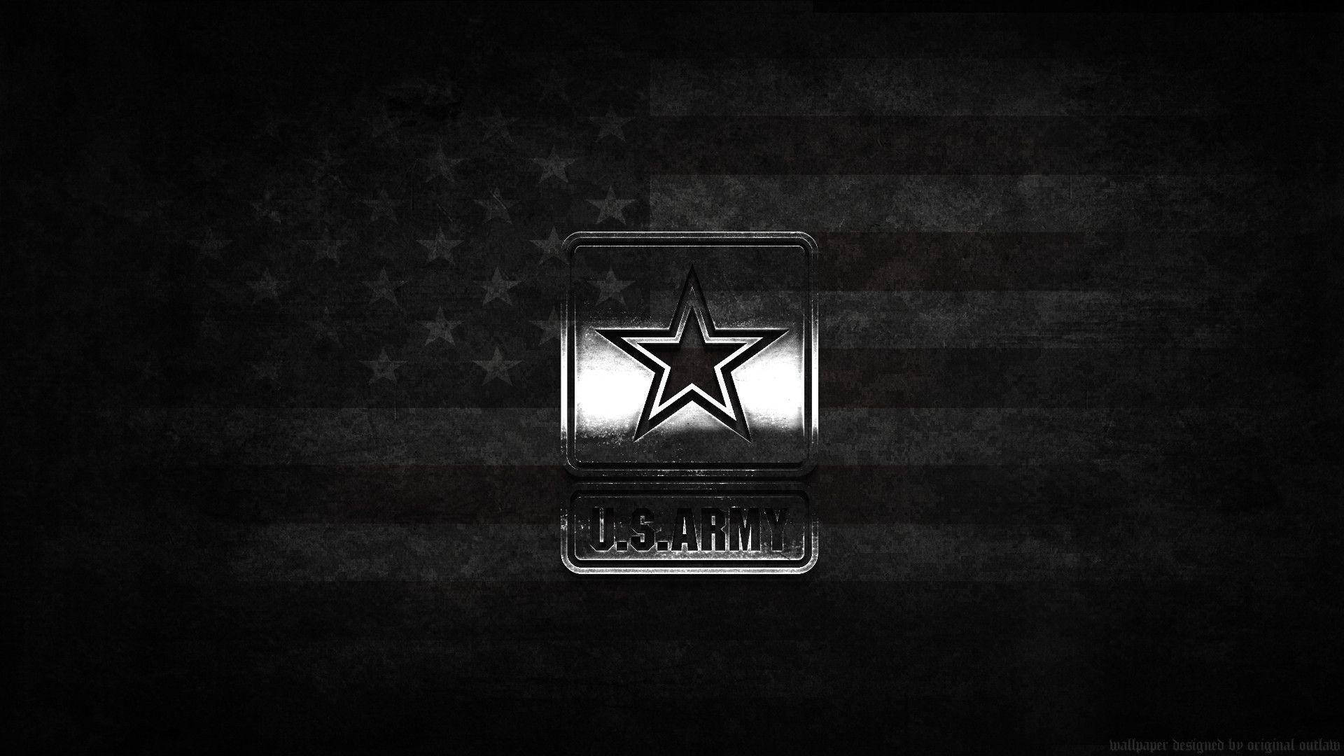 Us Army Dark Vignette Logo Background