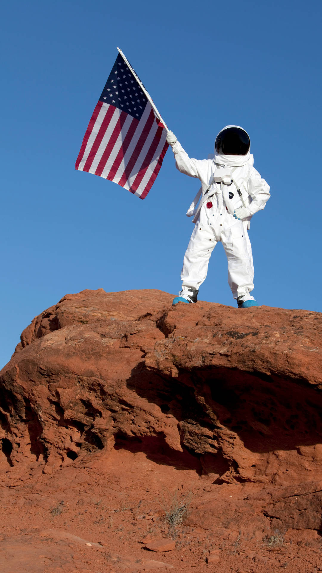 Us Astronaut Waving Flag Photography