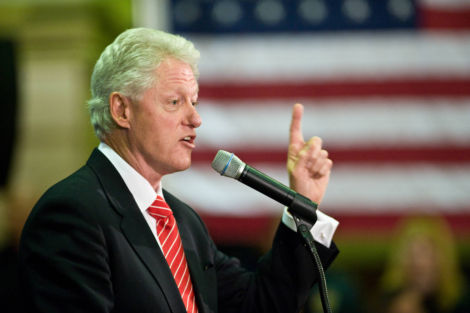 Us Bill Clinton Side Profile Background