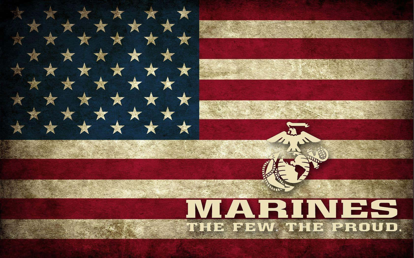 Us Marines Logo Flag Background