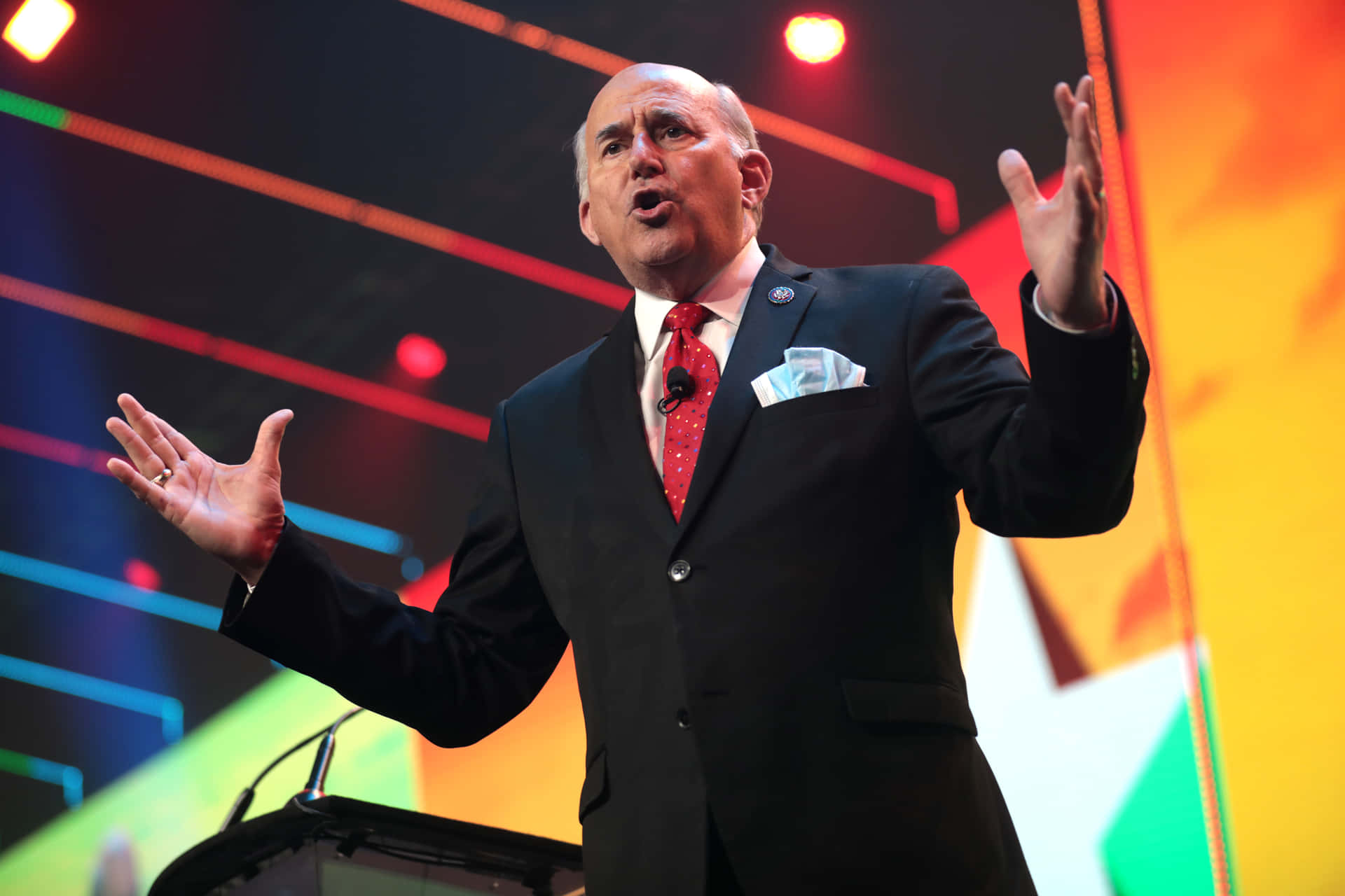 Us Representative Louie Gohmert Delivering Speech At A Public Event