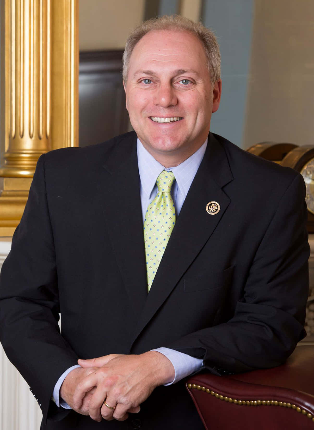 Us Representative Steve Scalise Posing At Capitol Hill Background
