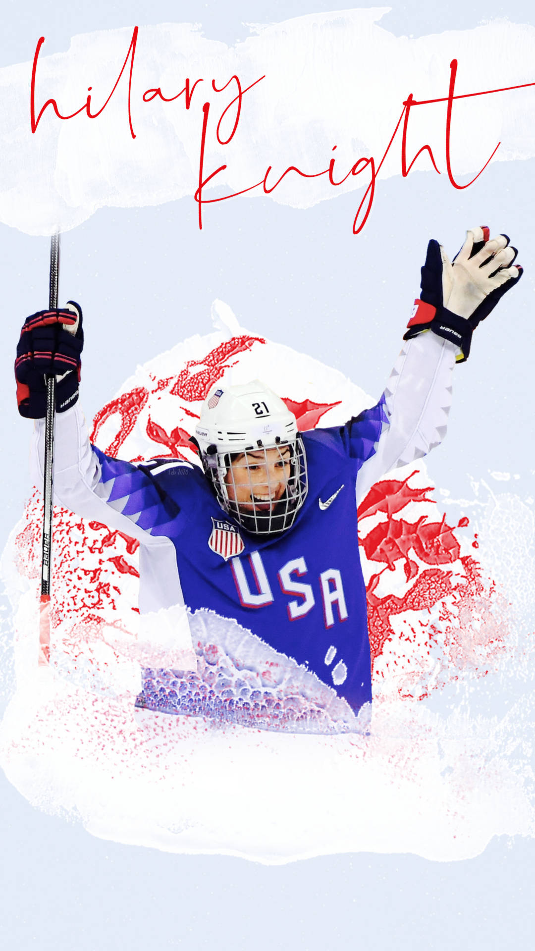 Usa Athlete Hilary Knight Poster Art Background