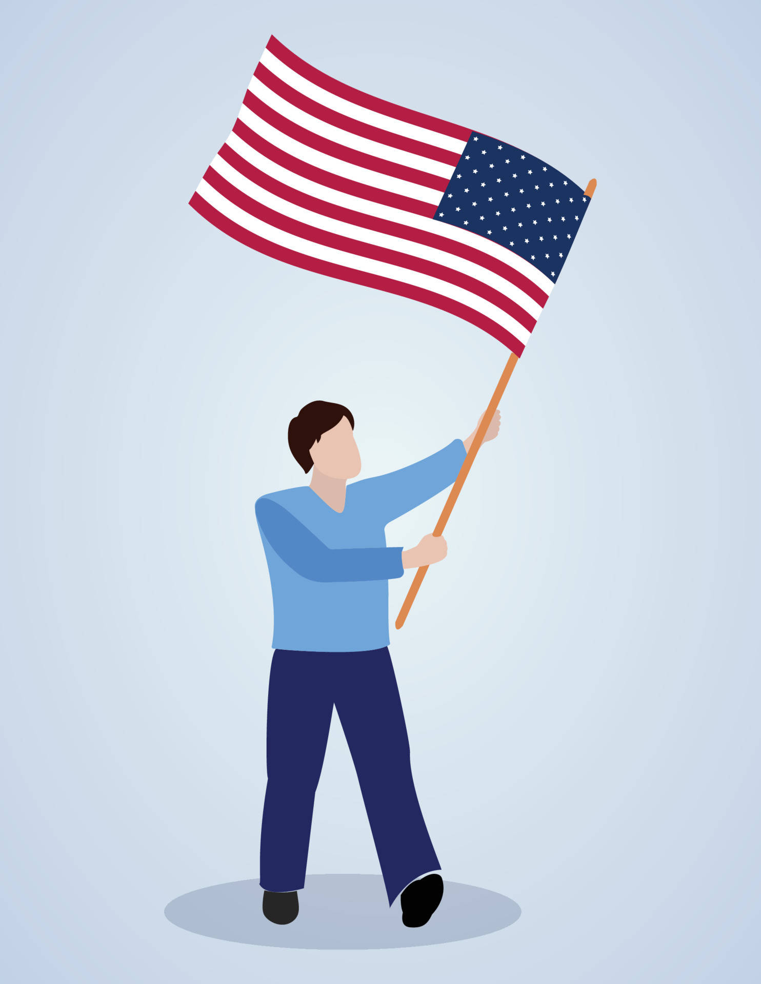 Usa Flag Cartoon Background