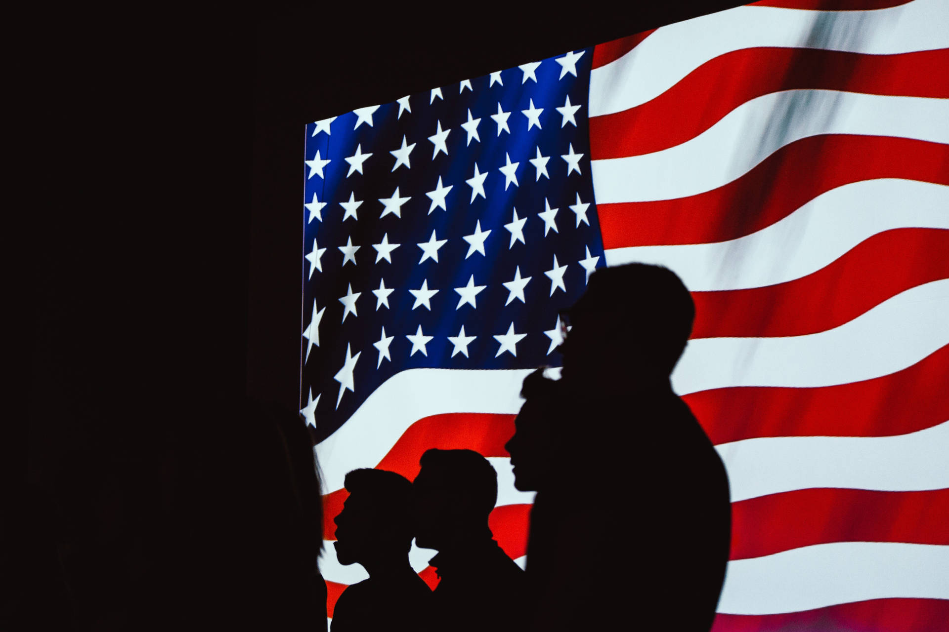 Usa Flag During Ceremony