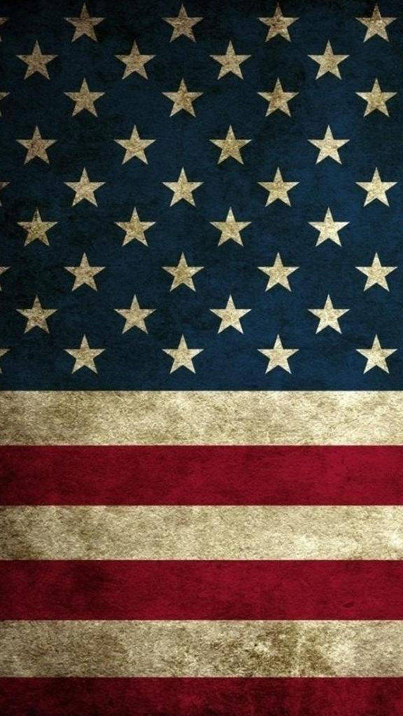 Usa Flag Iphone Close-up Portrait Background