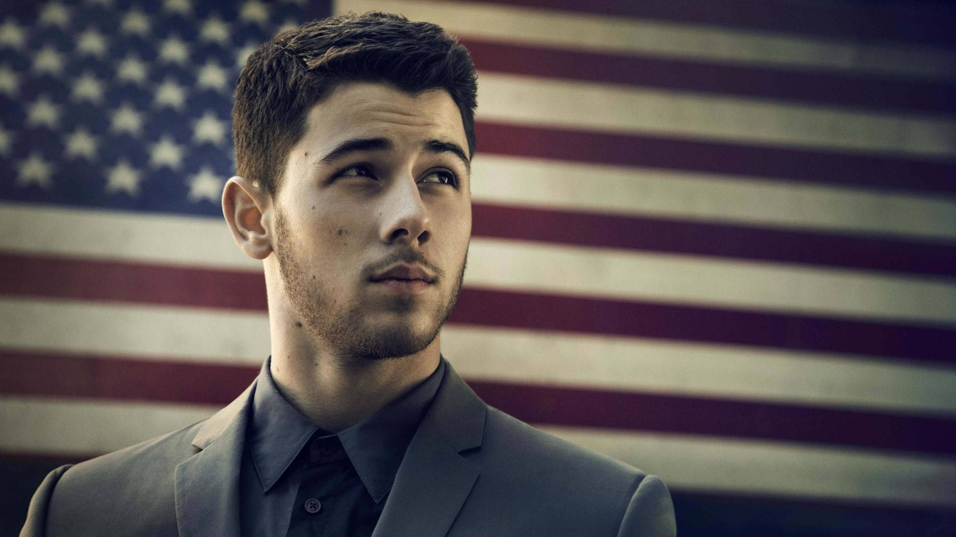 Usa Flag Nick Jonas Background