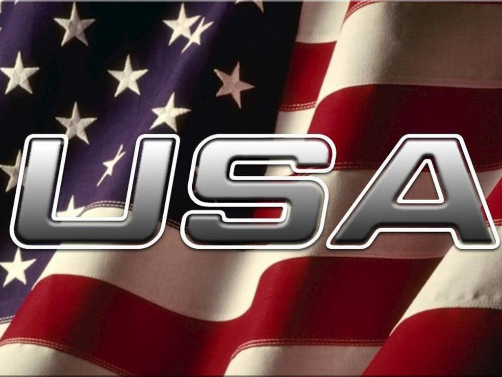 Usa Flag With Usa Text