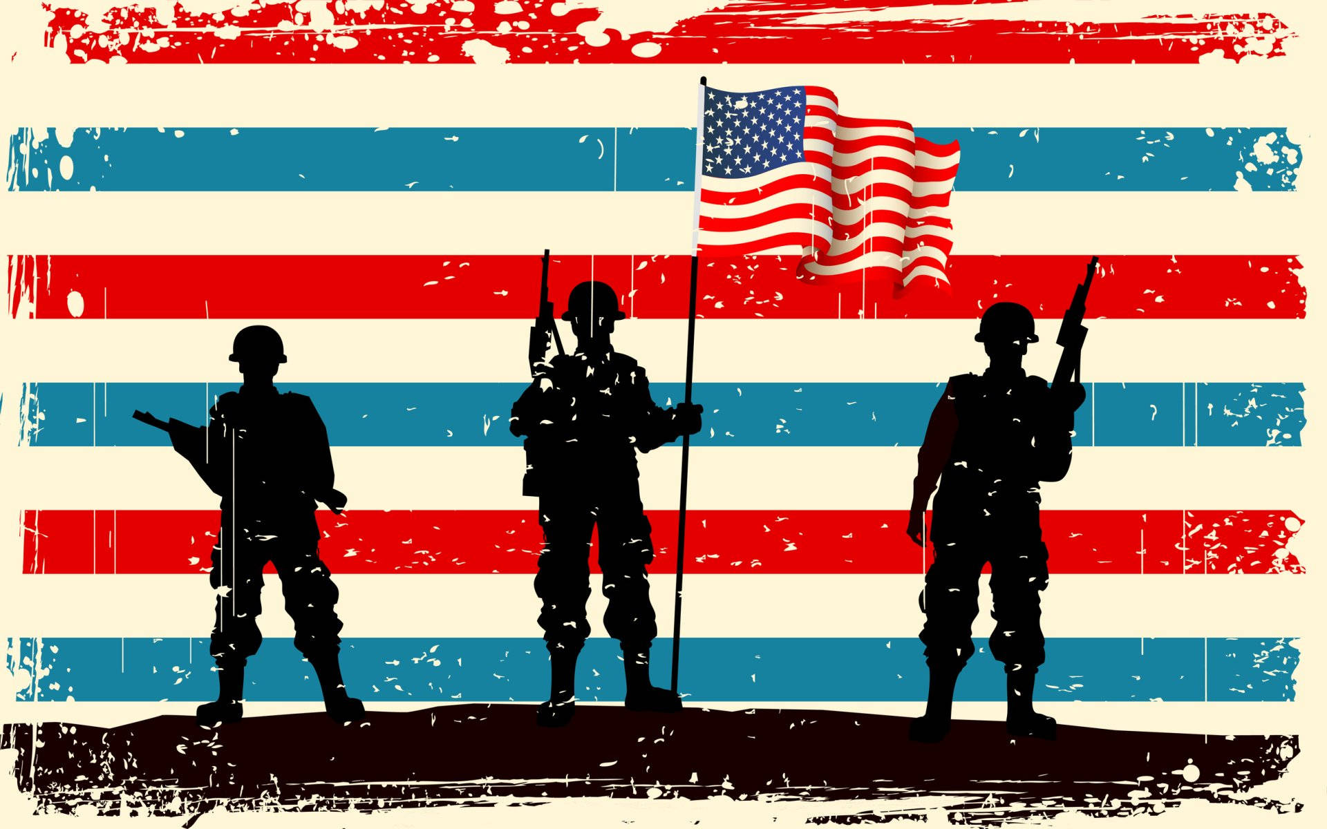 Usa Veterans Day Digital Art Background