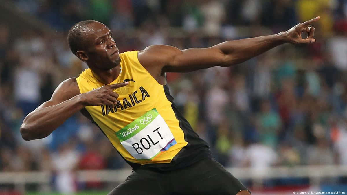 Usain Bolt Strikes A Pose Desktop Background