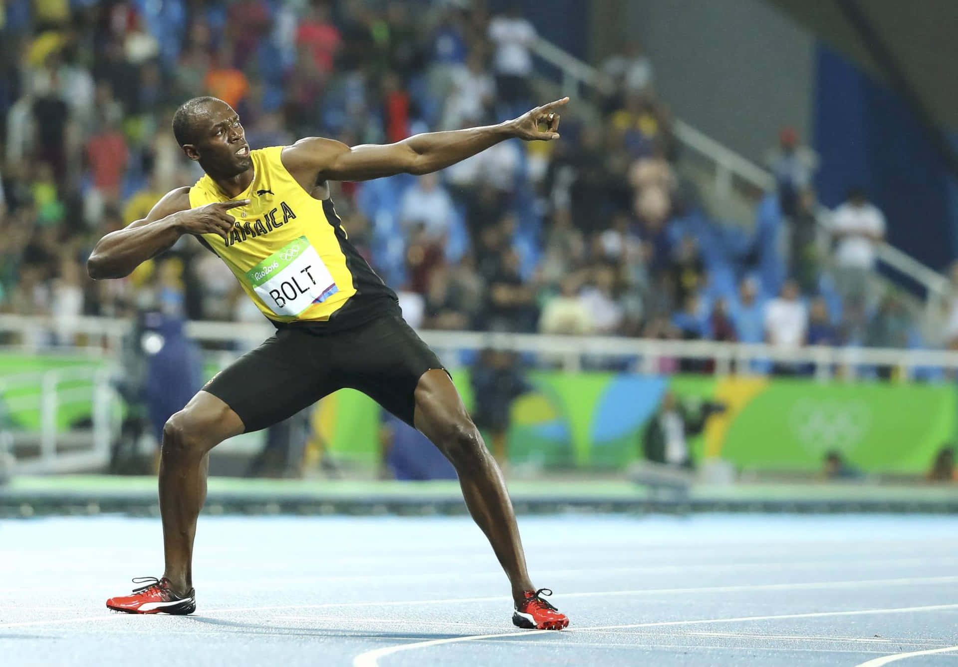 Usain Bolt Strikes Iconic Pose