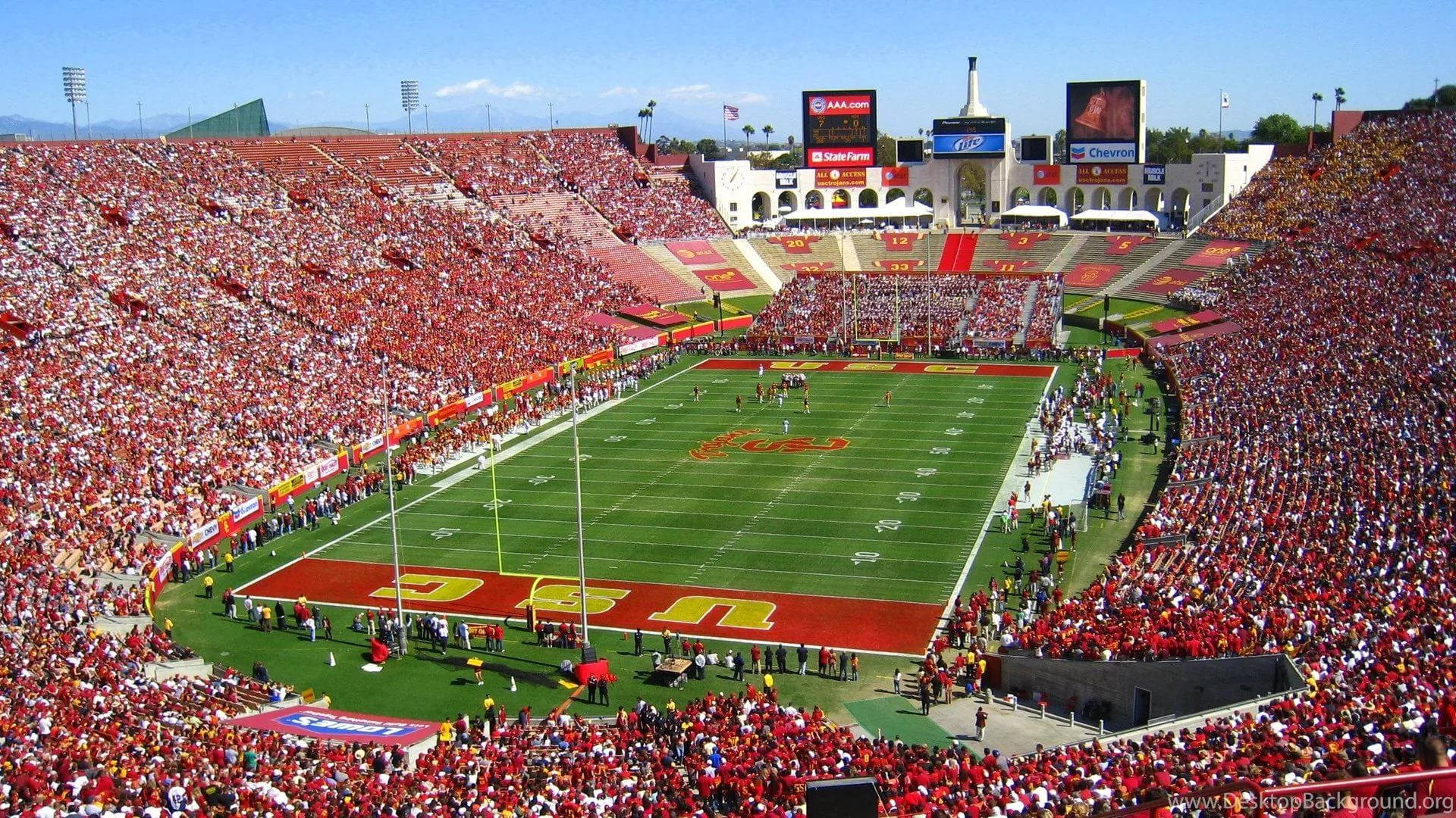 Usc Football Full Stadium Background