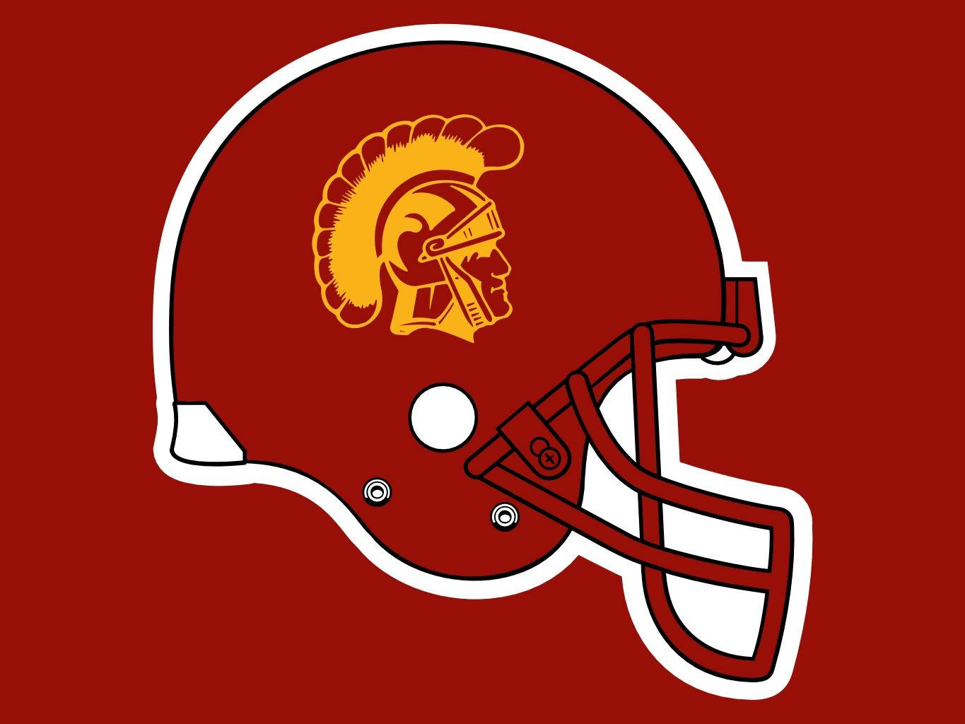 Usc Football Helmet Illustration Background