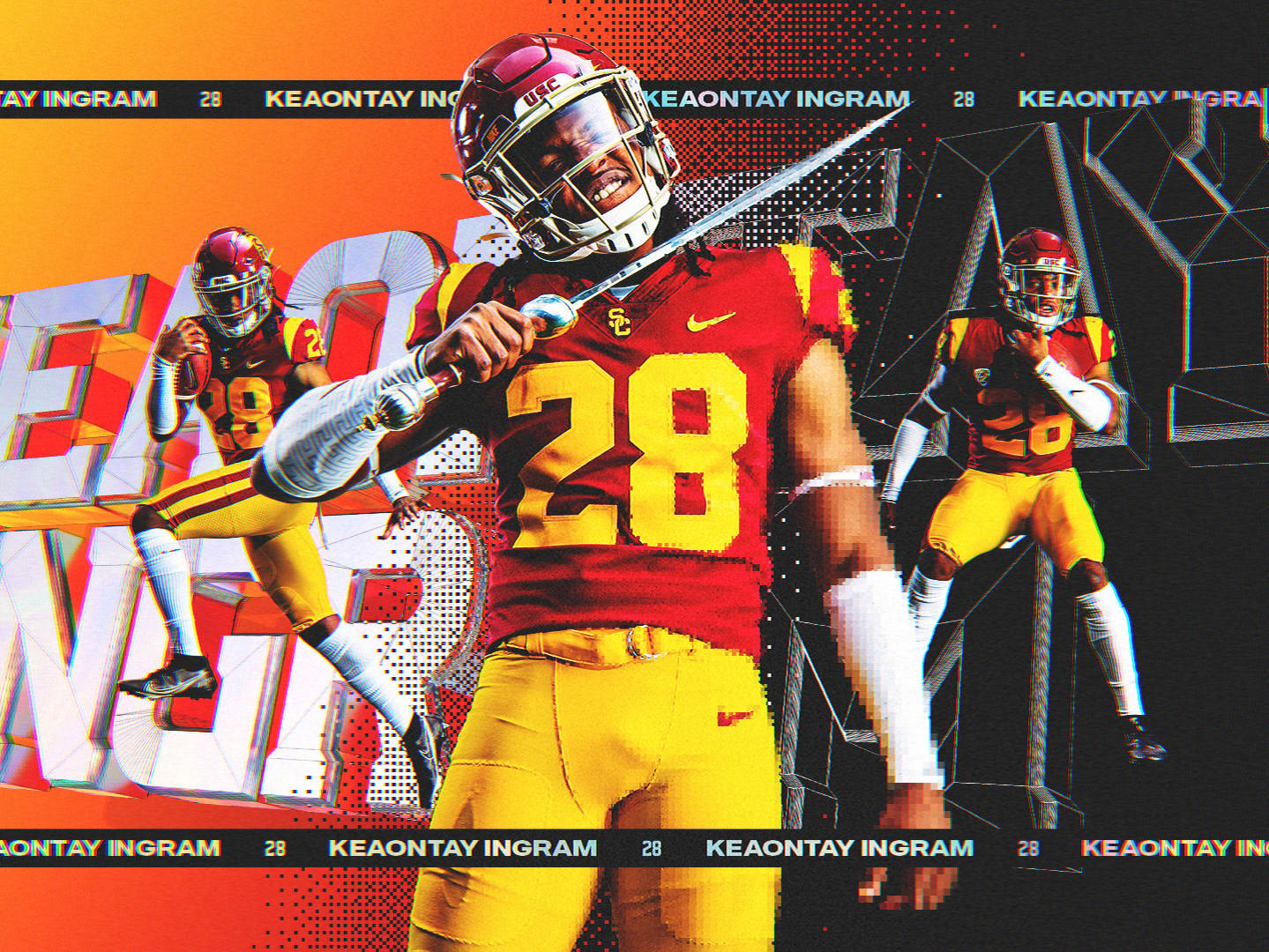 Usc Football Keaontay Ingram Background