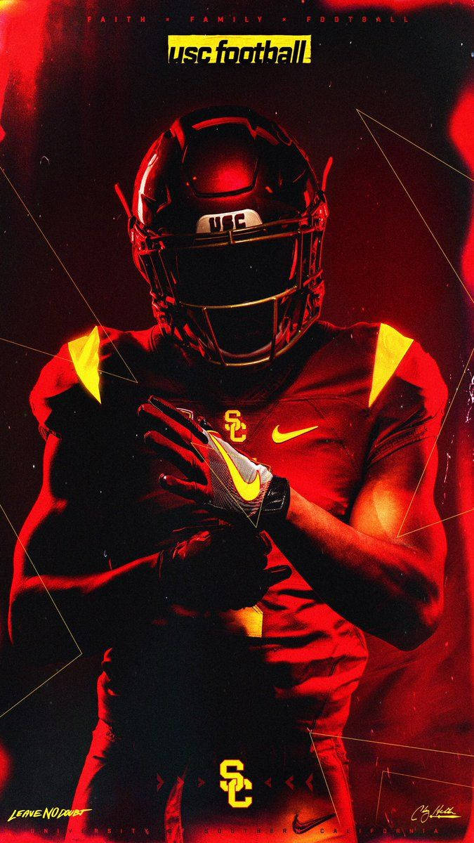 Usc Football Player Cool Aesthetic Background