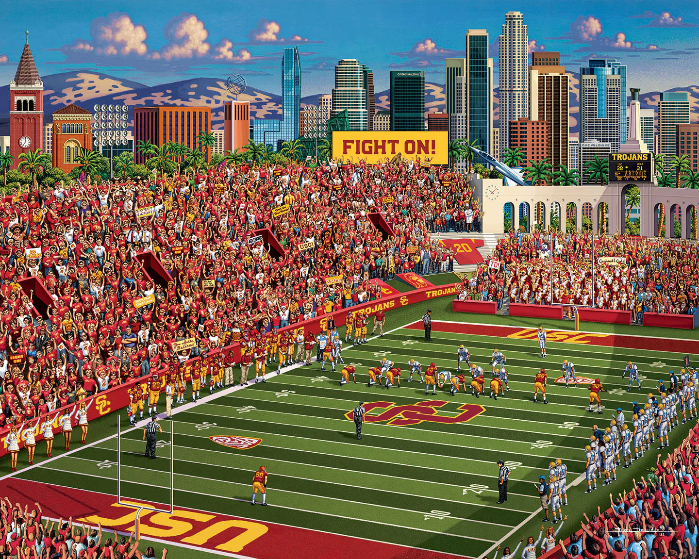 Usc Football Stadium Digital Background