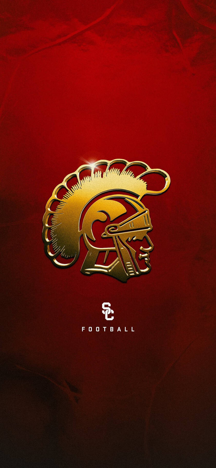 Usc Football Trojan Logo Gold Background