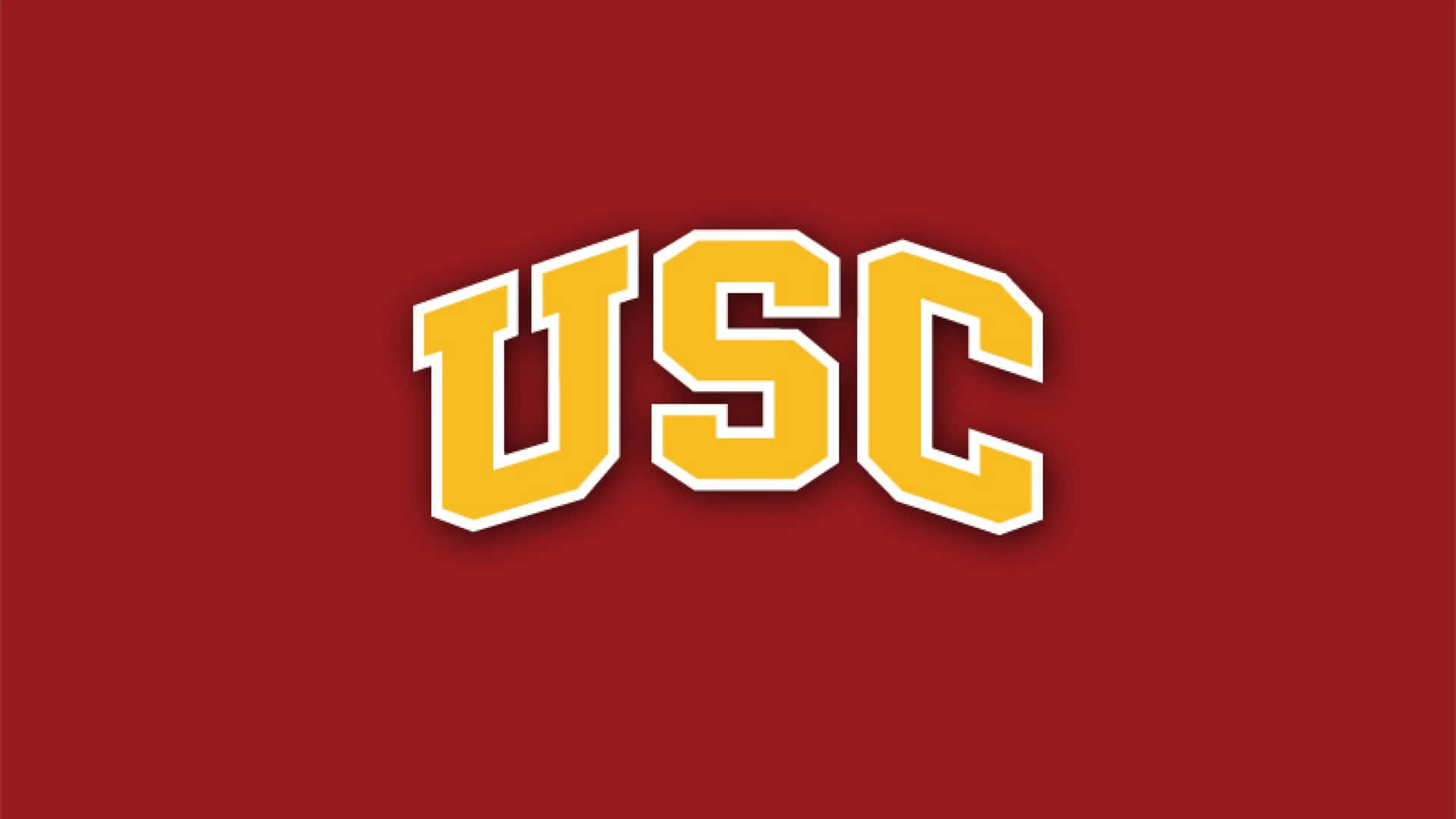 Usc Logo On A Red Background