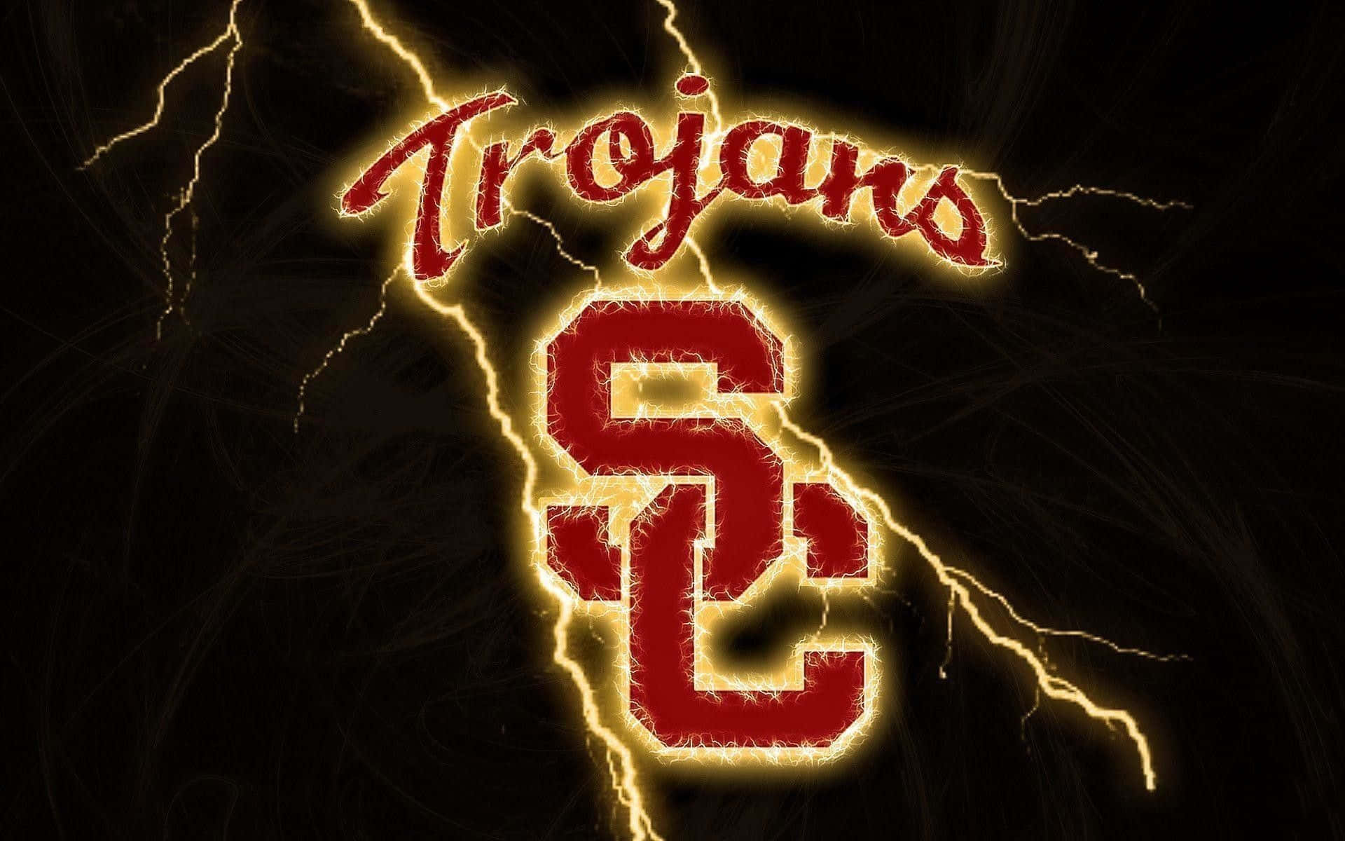 Usc Trojans Jersey Logo Lightning Background