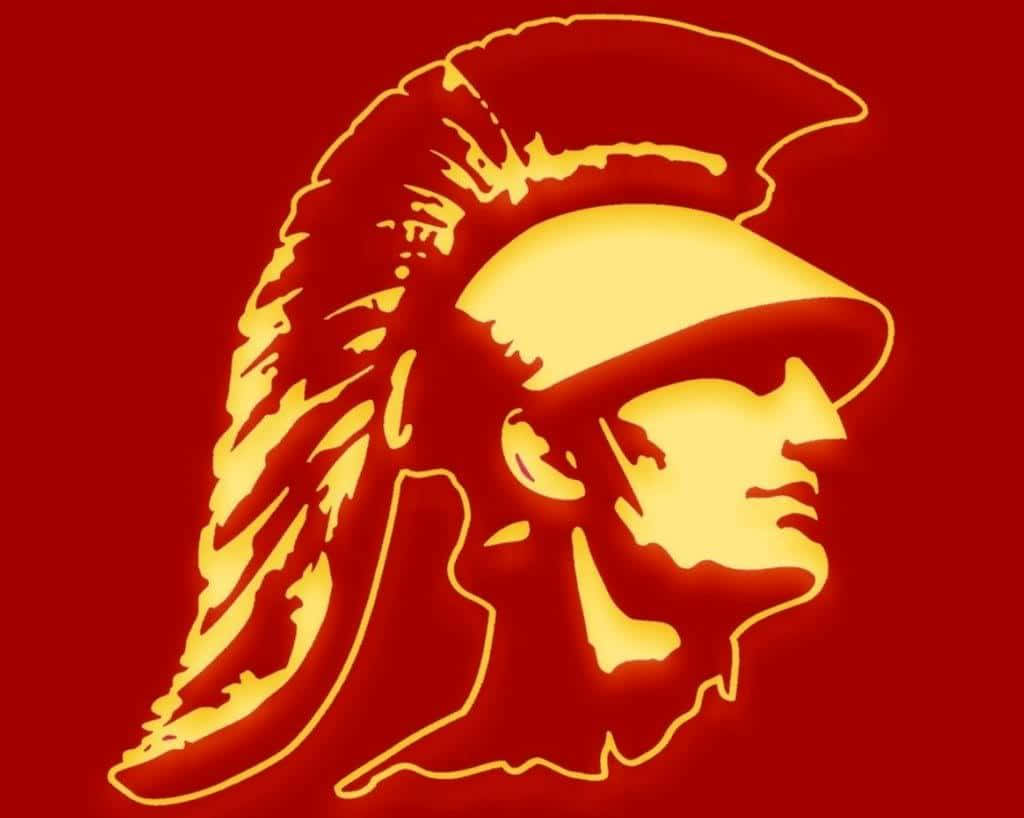 Usc Trojans Tommy Trojan Warrior Logo Background
