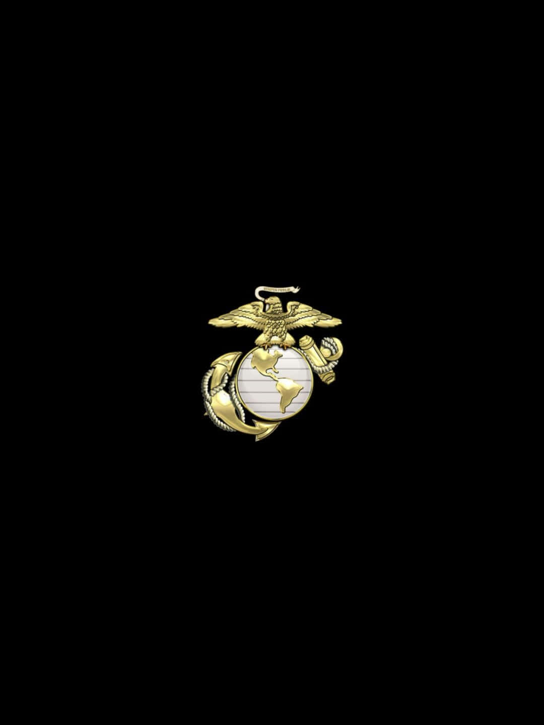 Usmc Logo Symbolizing Honor, Courage, And Commitment Background