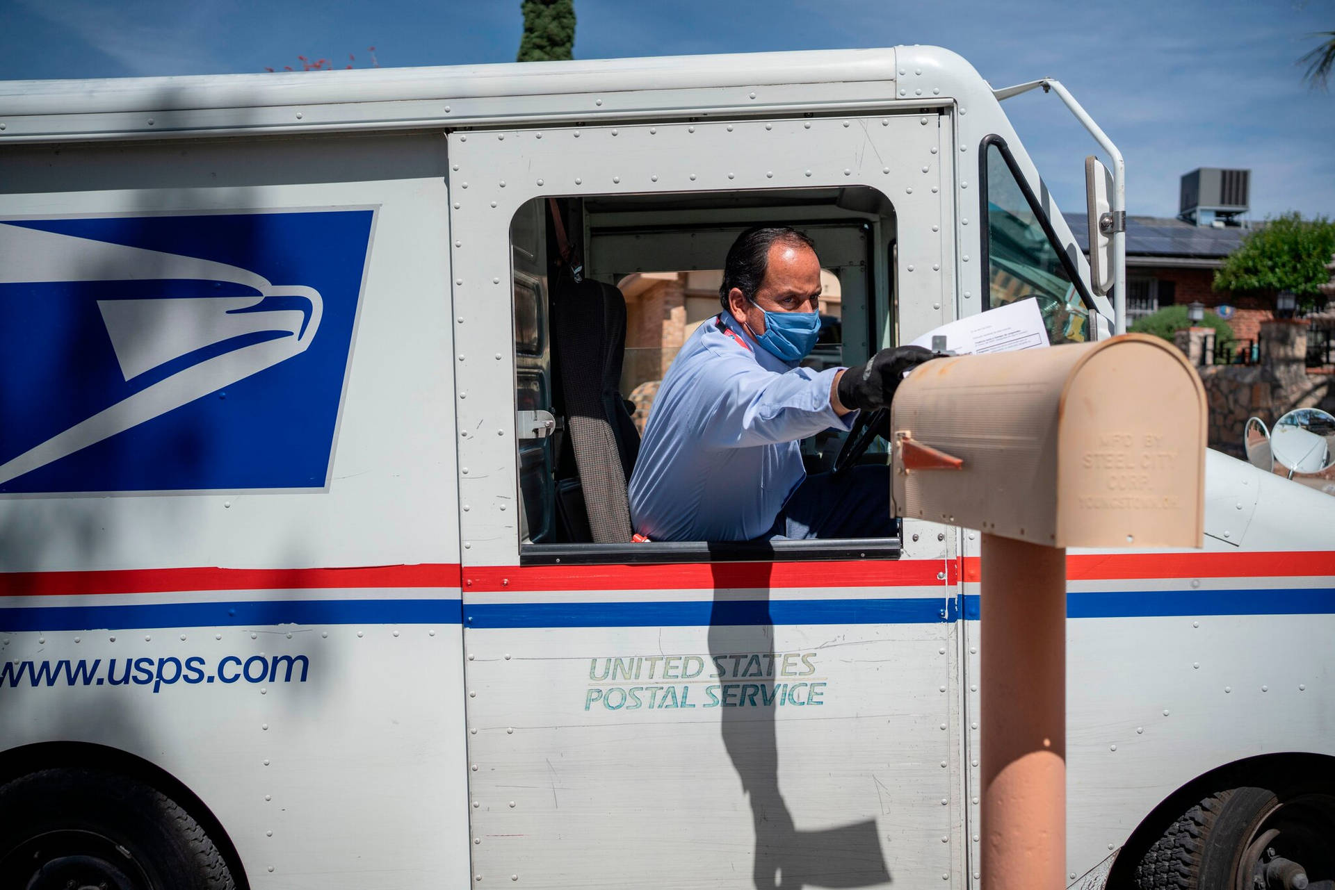 Usps Mailman In Action