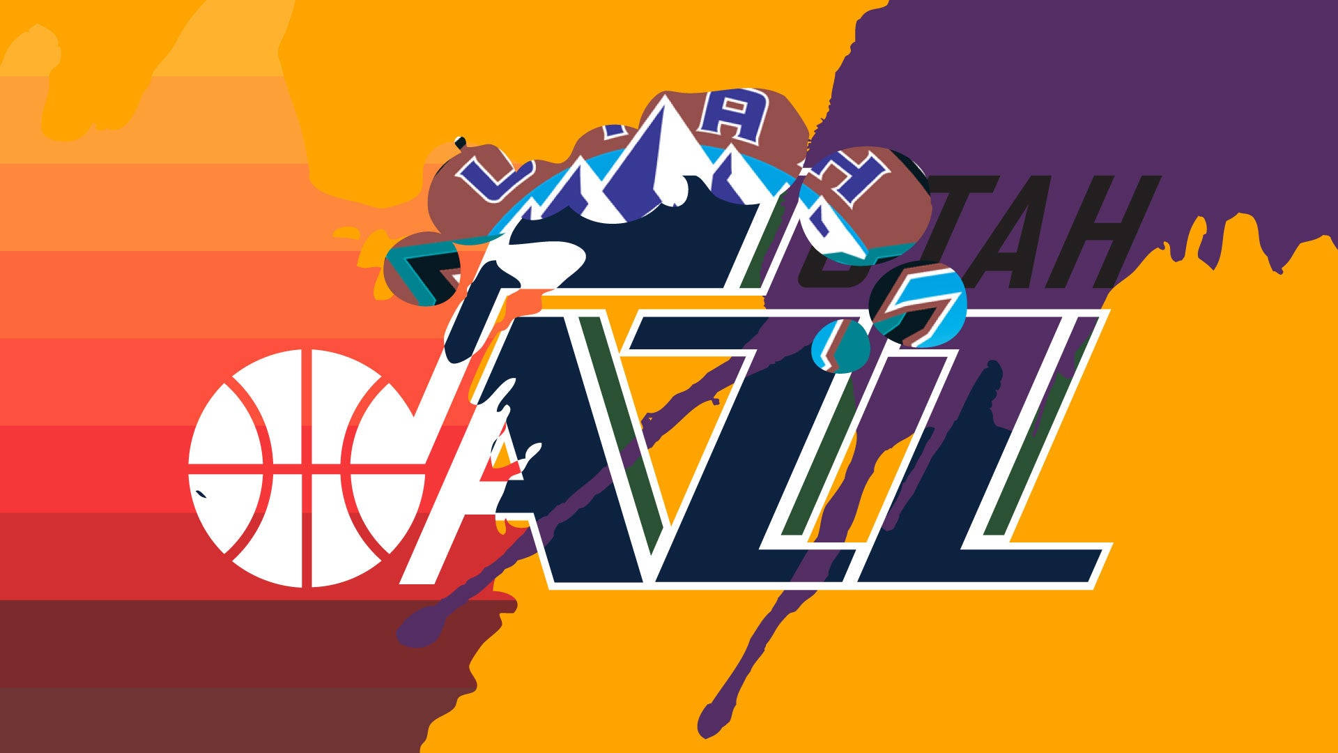 Utah Jazz Digital Artwork Background