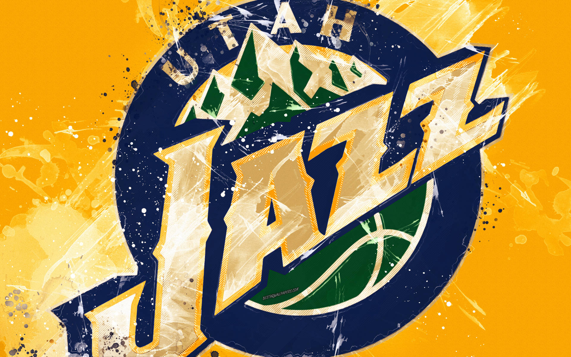 Utah Jazz Emblem Digital Drawing Background