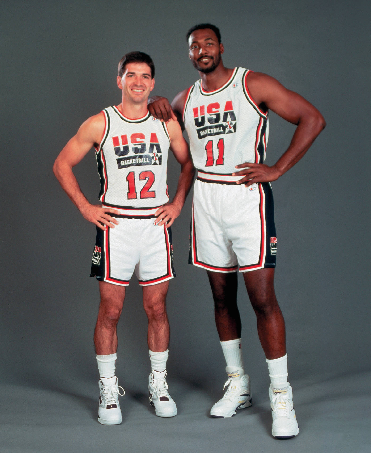 Utah Jazz Legends Karl Malone And John Stockton Background